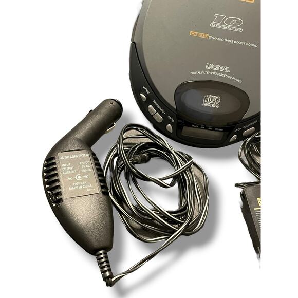 Koss Portable Home CD Player CDP658 with Car Cassette Power Adapter Vintage - Picture 5 of 10